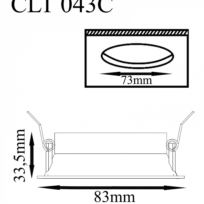 Светильник встраиваемый Crystal Lux CLT 043C BL