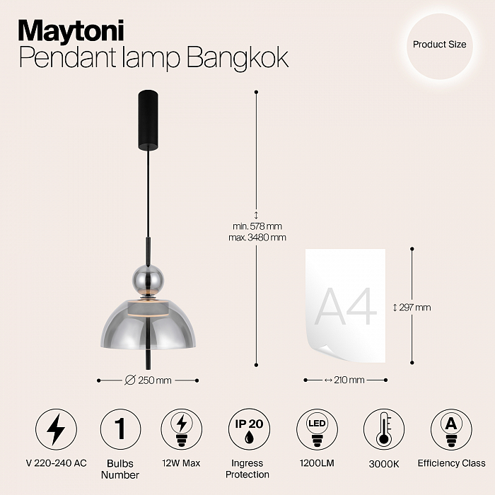 Светильник Maytoni MOD185PL-L6B3K4