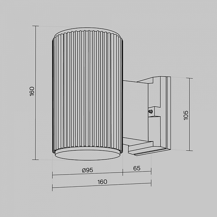 Бра настенный Outdoor O419WL-01GR