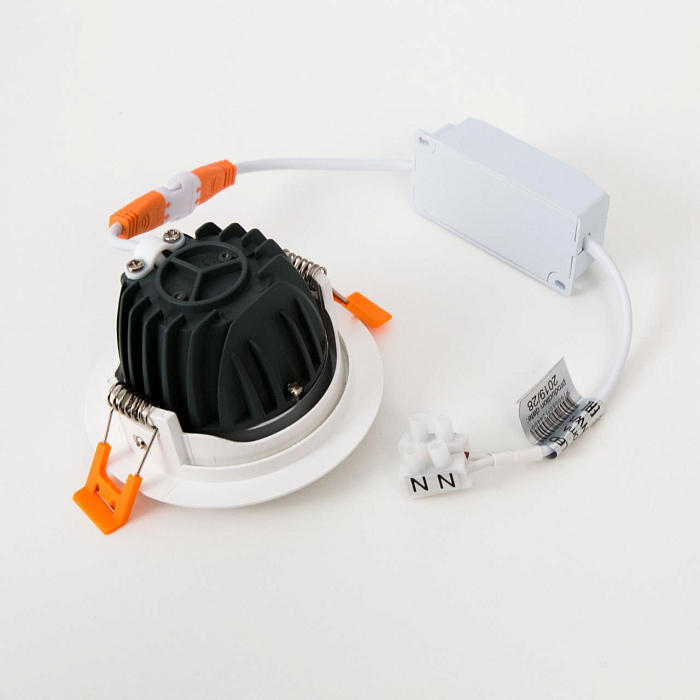 CLD001NW4 Альфа Бел+Черный Св-к Встр. LED 7W*3500K Светильник  CLD001NW4