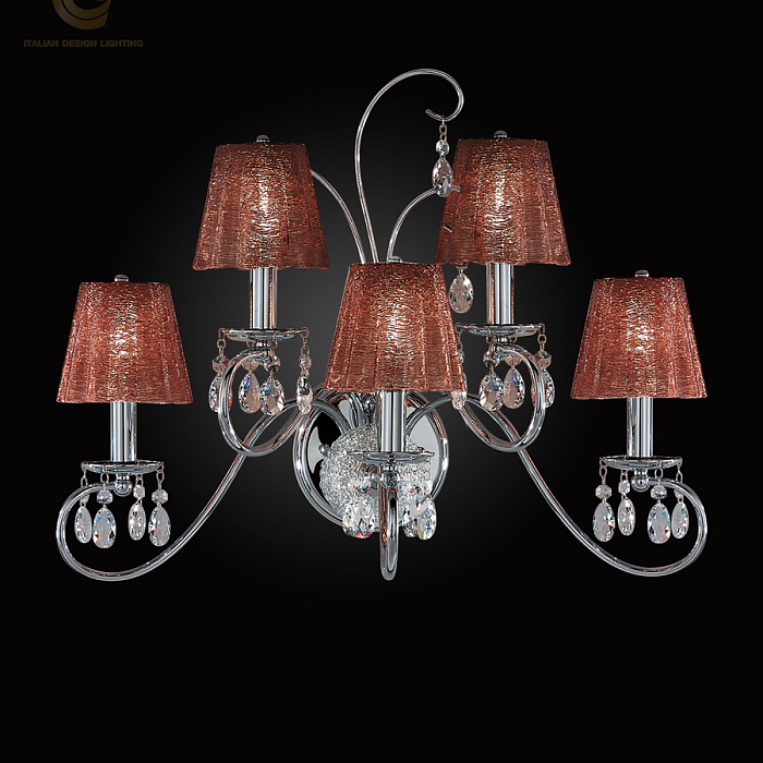 Бра IDL 301/5A Chrome Brown Swarovski Crystal