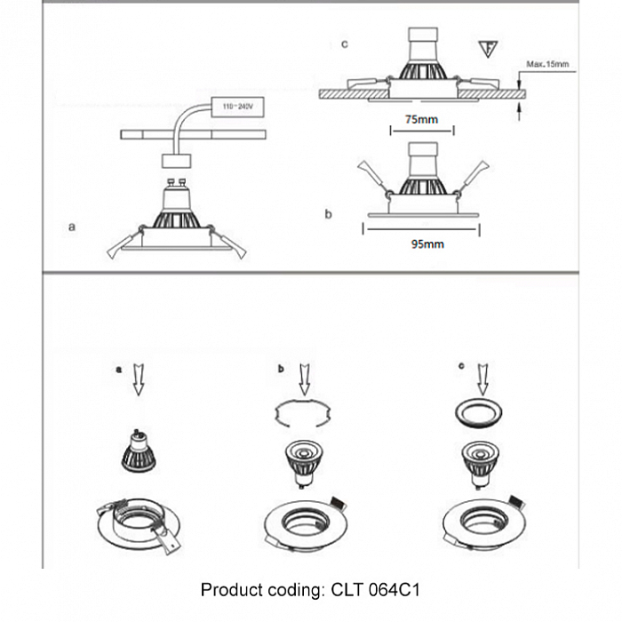 Светильник Crystal Lux CLT 064C1 BL