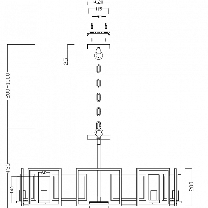 Светильник подвесная Maytoni H009PL-08G