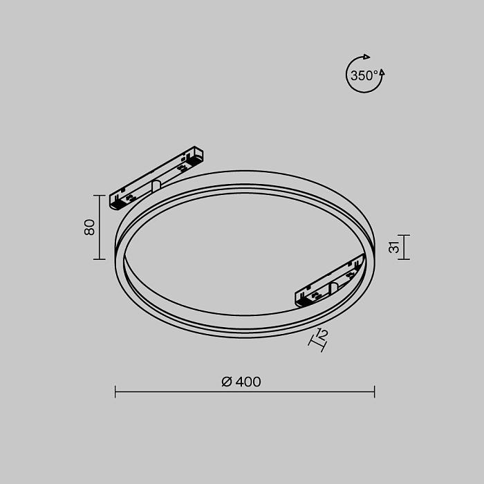 Трековая система Technical TR227-2-24W3K-B