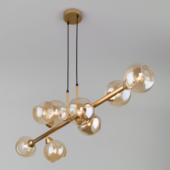 Люстра большой Eurosvet 70113/8 янтарный Smart