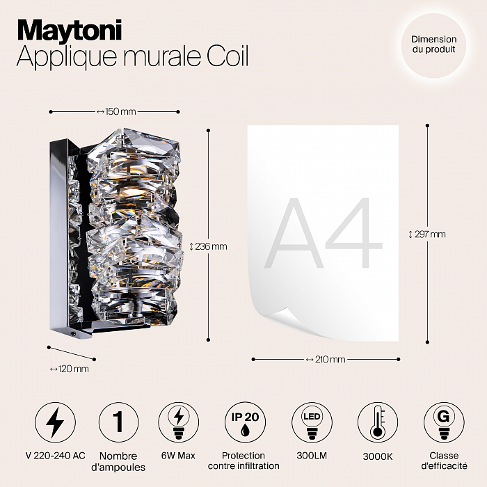 Бра на 2 лампы Maytoni MOD124WL-L6CH3K