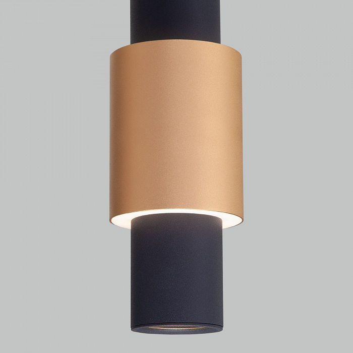 Люстра одинарный Eurosvet 50204/1 LED черный/матовое золото