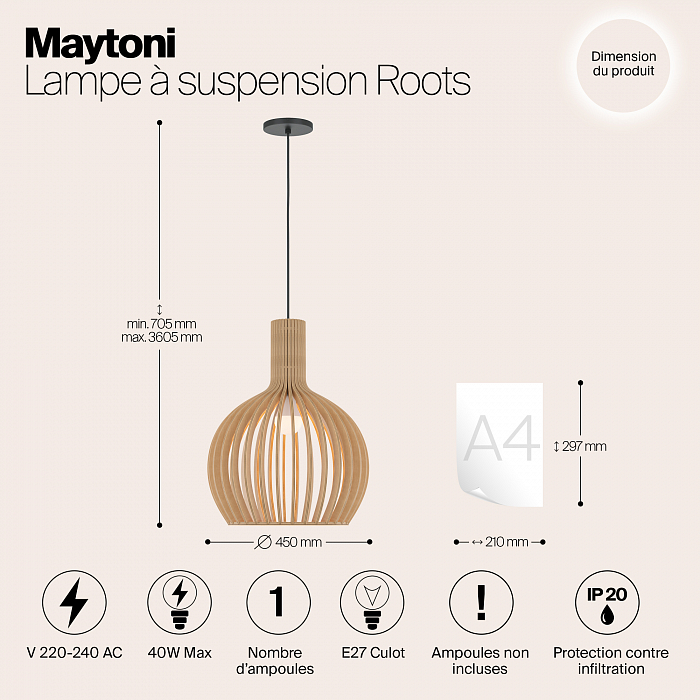 Светильник Maytoni MOD194PL-01W1