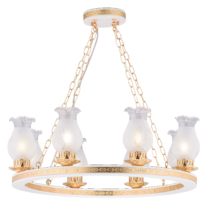 Люстра подвесная Sfera Sveta 85649/8B WHITE+GOLD