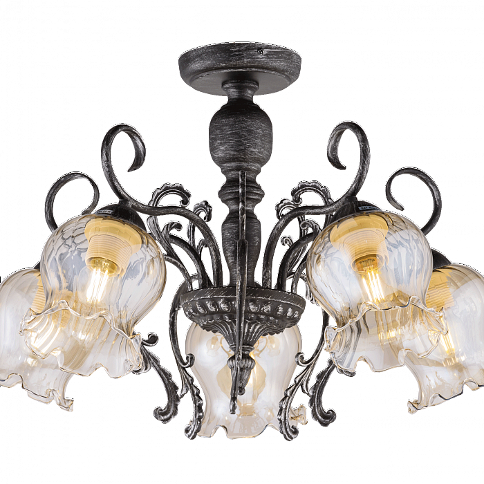 Люстра потолочная Sfera Sveta 85624/5B BK+SV