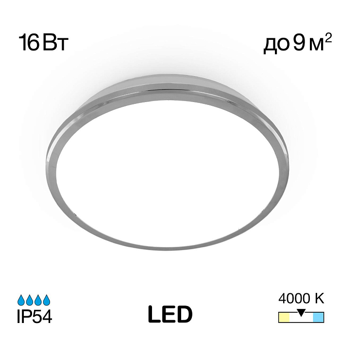 CL702161N Луна Хром LED Св-к Наст.-Потол Светильник светодиодный  CL702161N