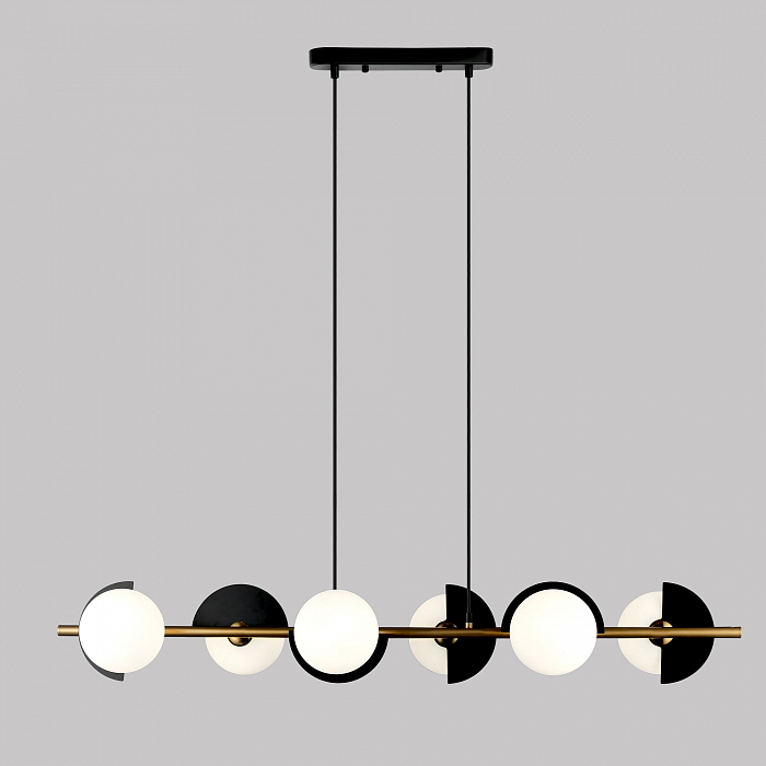 Люстра Eurosvet 70149/6 черный/латунь