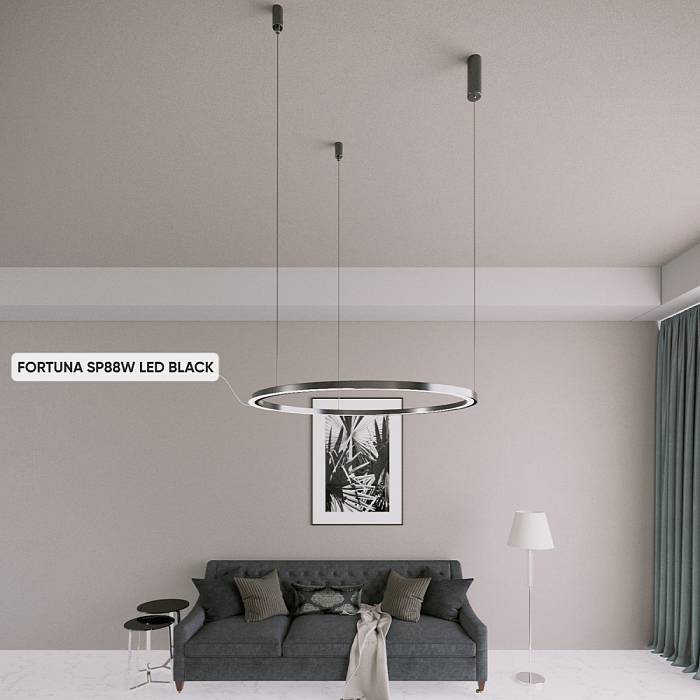 Люстра Crystal Lux FORTUNA SP88W LED BLACK
