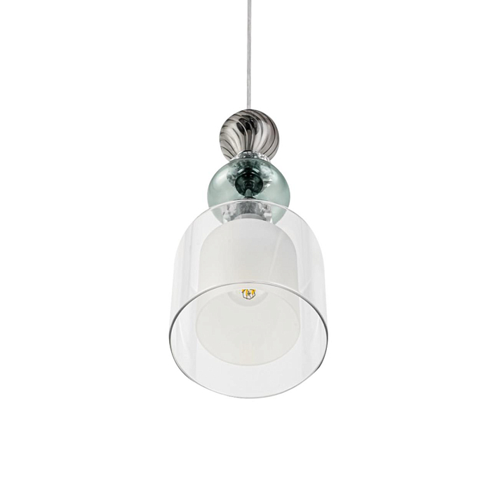 8292/1A MODERNI хром/белый/прозрачный, металл/стекло/хрусталь Подвес E27 1*60W 220V GANNA LUMION 8292/1A