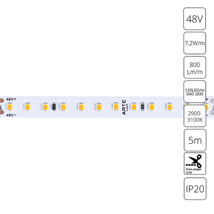Светодиодная лента ARTE LAMP A4812010-01-3K