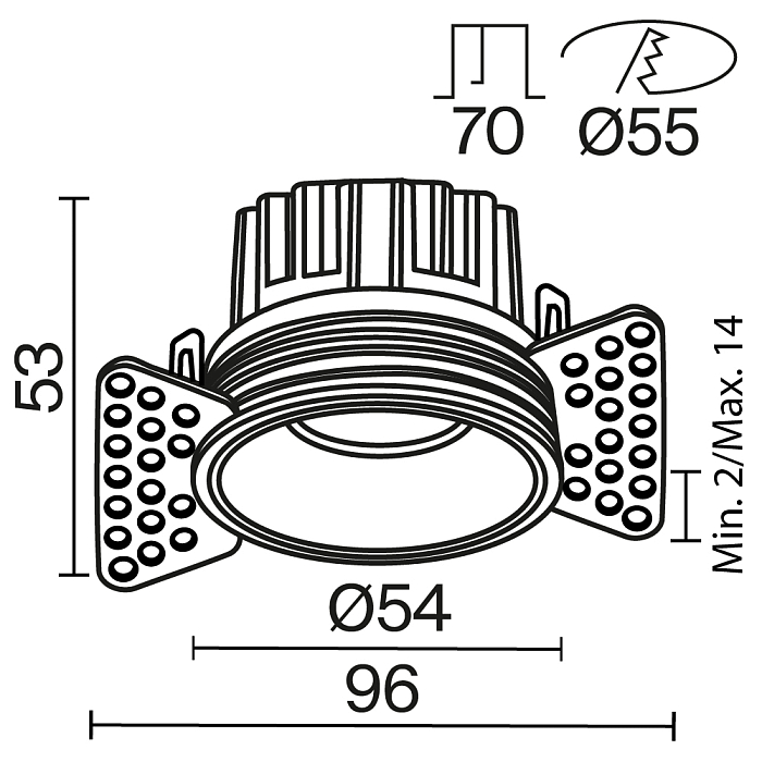 Светильник Technical DL058-7W2.7K-TRS-W