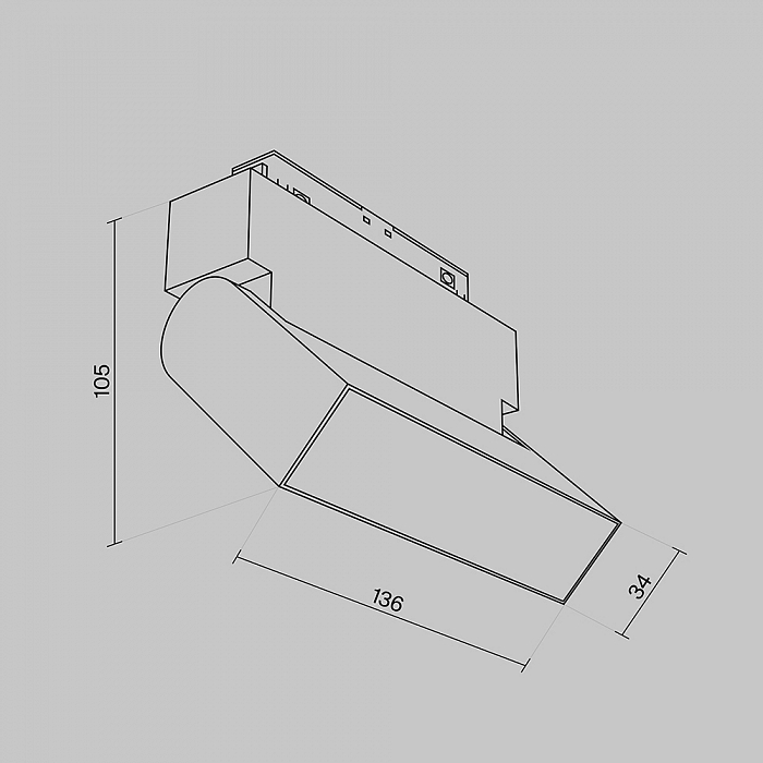 Трековая система Трековый светильник Technical TR013-2-10W3K-B