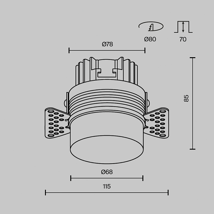 Светильник Technical DL065-12W4K-TRS-W