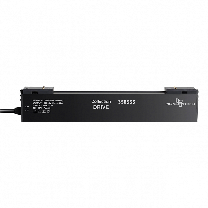 358555 DRIVE NT21 081 черный Драйвер IP20 200W 48V KIT Трековая система Компонент трековой системы NOVOTECH 358555
