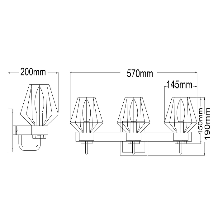 Бра на 3 и более ламп MW-Light 104022203