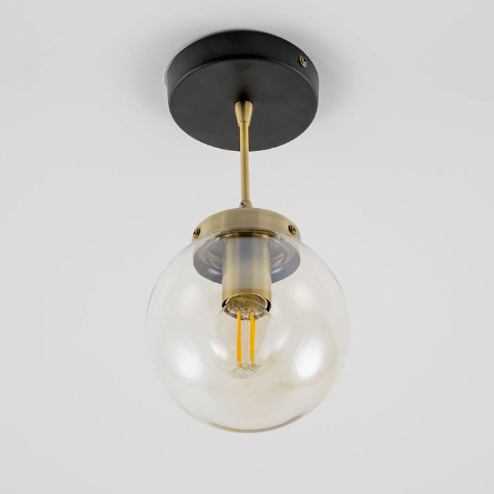 CL105115 Планета Черн.+Дымч. Св-к Подвес Светильник одинарный  CL105115