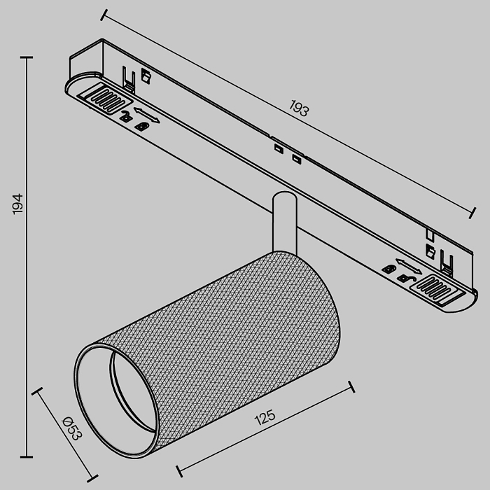 Трековая система Technical TR097-2-12W2.7K-M-BB
