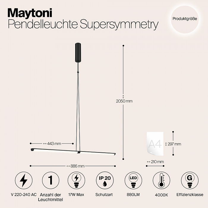 Светильник Maytoni P096PL-L11BK