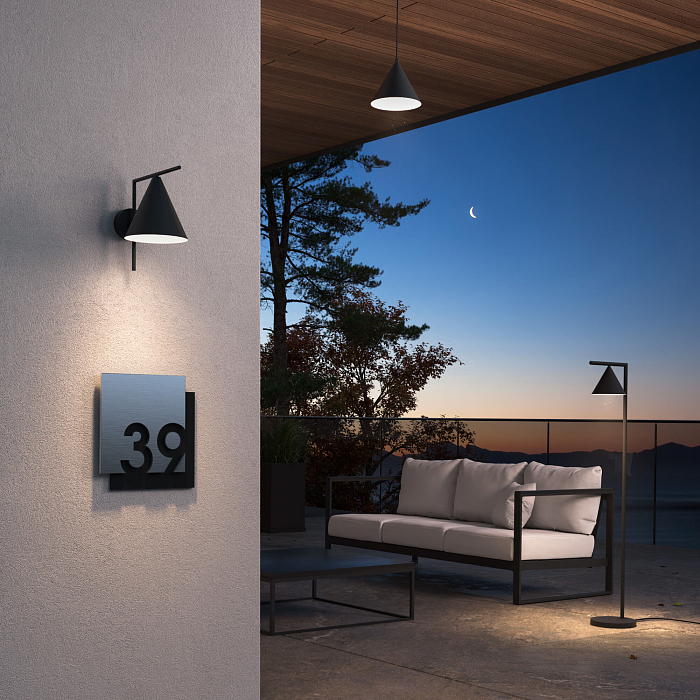 Светильник садово-парковый со светодиодами Bevel черный 35184/D черный Уличный светильник Elektrostandard 35184/D черный