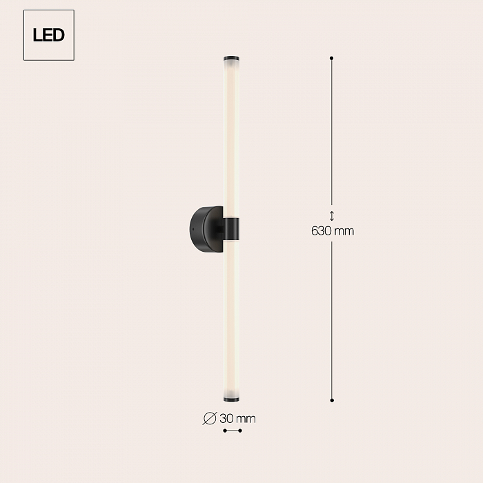 Бра светодиодное Maytoni MOD106WL-L16B3K