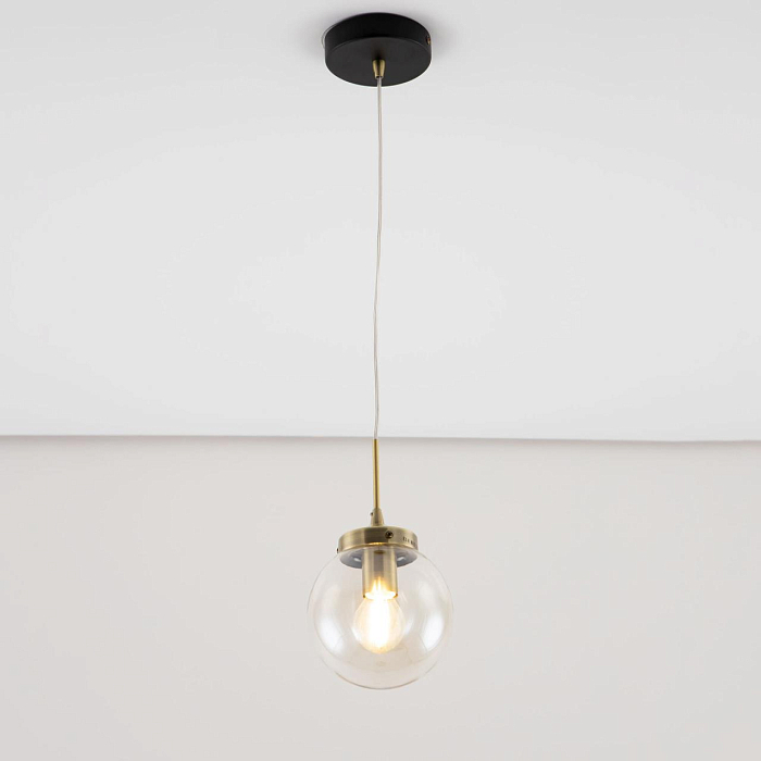 CL105115 Планета Черн.+Дымч. Св-к Подвес Светильник одинарный  CL105115