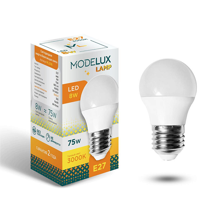MODELUX Lamp ML2516-G45-8W-Е27-3000