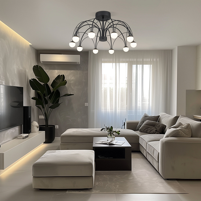 Люстра Eurosvet 90035/10  LED черный