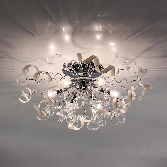 CL222161 Рандом Хром+Прозр+Бел Св-к Люстра Люстра потолочная  CL222161
