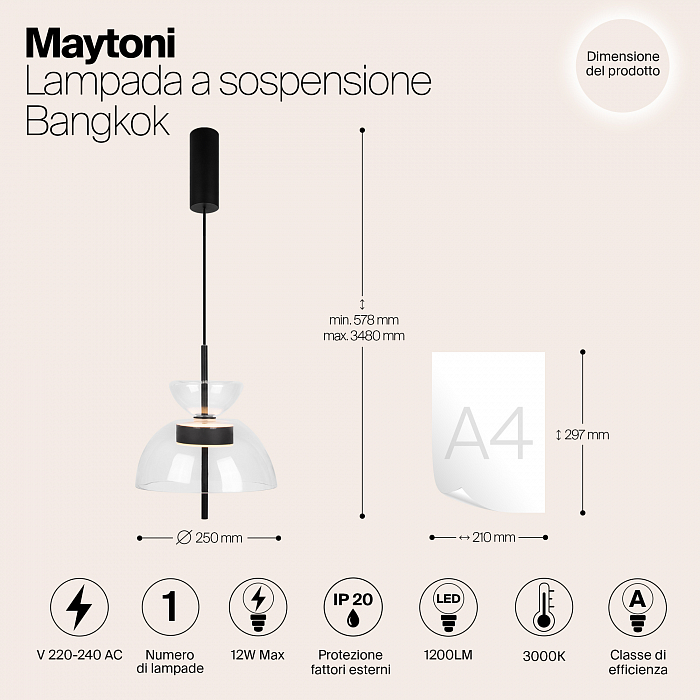 Светильник Maytoni MOD185PL-L6B3K2
