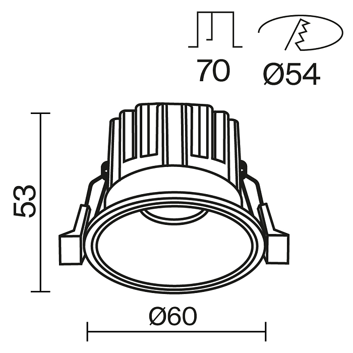 Светильник Technical DL058-7W2.7K-B