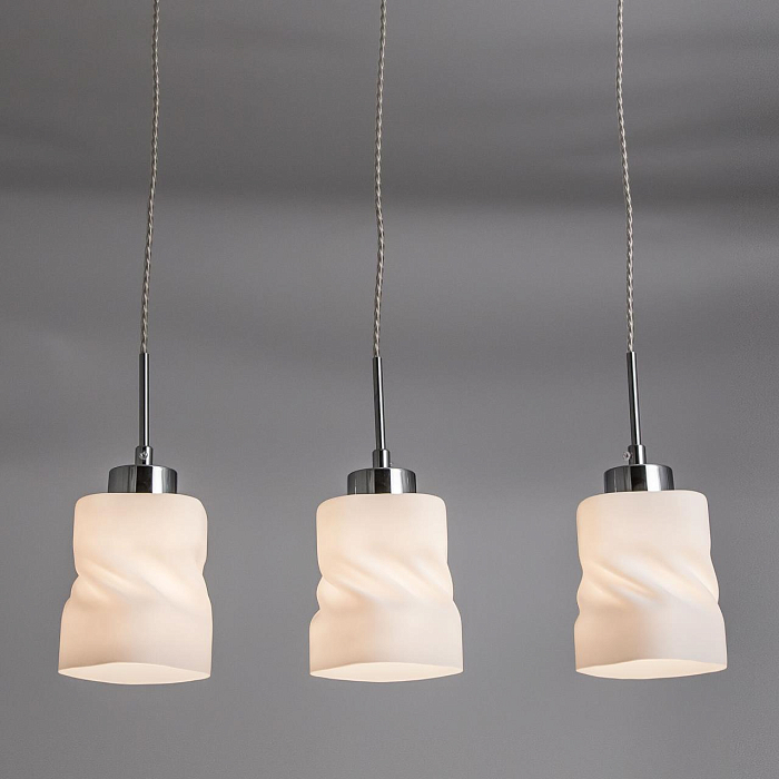 CL126232 Берта Хром+Венге Св-к Подвес Светильник тройной  CL126232