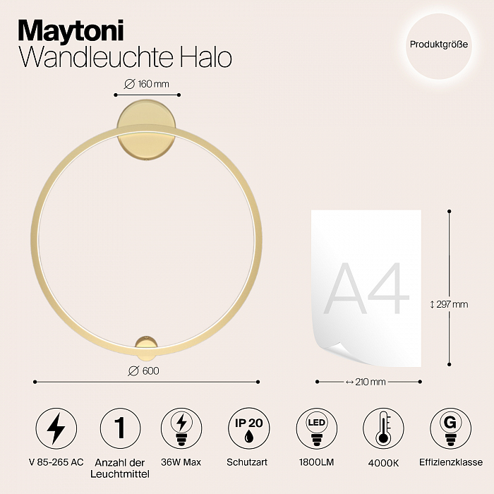 Бра светодиодное Maytoni MOD005WL-L22BSK1