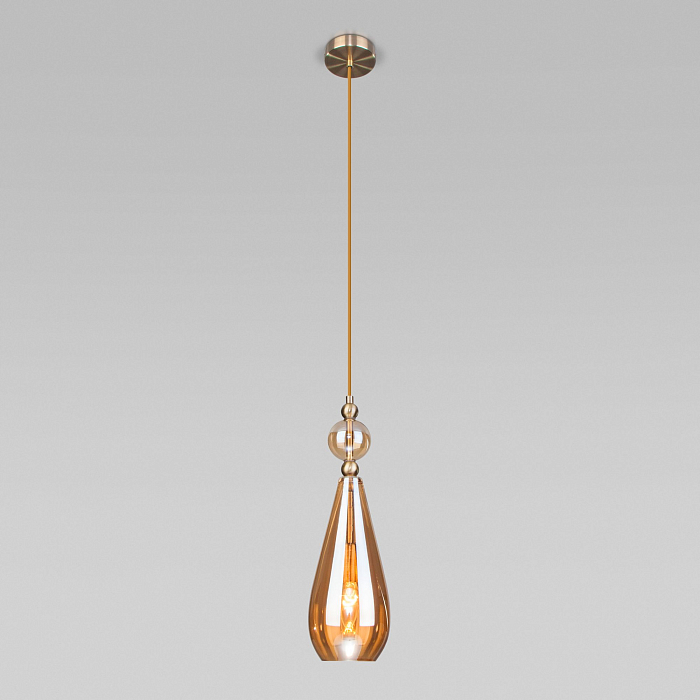 Люстра одинарный Eurosvet 50202/1 янтарный