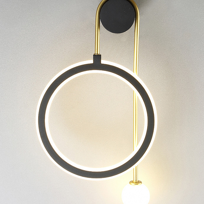 Бра Crystal Lux CORIDA AP25W LED BLACK/GOLD