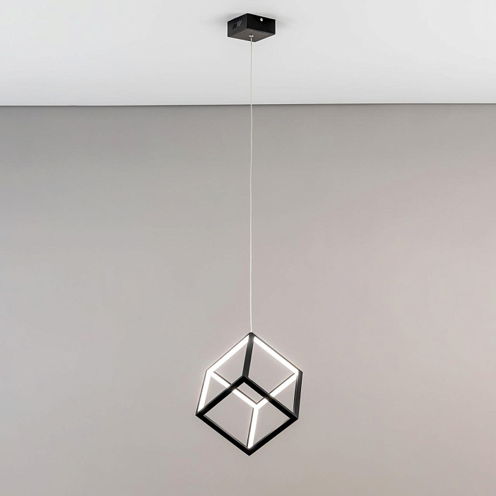 CL719201 Куб Черный Св-к Подвес, LED 30W*4000K Светильник светодиодный  CL719201
