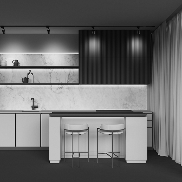 Трековая система Трековый светильник Technical TR001-1-GU10-B