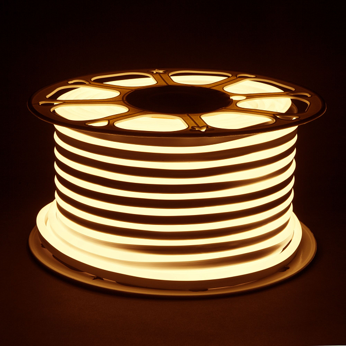 Уличный светильник Elektrostandard Гибкий неон 220V 9,6W 120Led 2835 IP67 односторонний теплый белый, 50 м