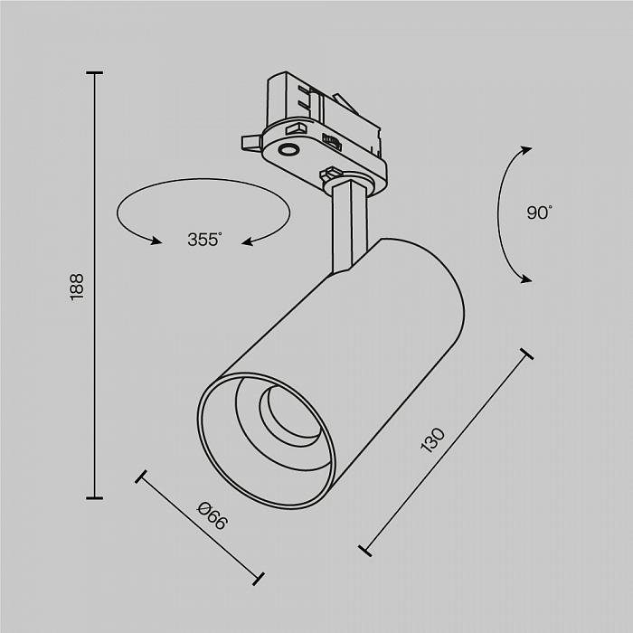 Трековая система Technical TR197-3-20WCCT-M-W