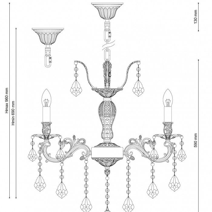 Люстра подвесная Lucia Tucci BARLETTA 122.6 antique