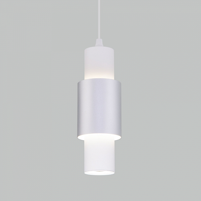 Люстра одинарный Eurosvet 50204/1 LED белый / серебро