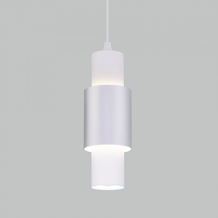Люстра одинарный Eurosvet 50204/1 LED белый/матовое серебро