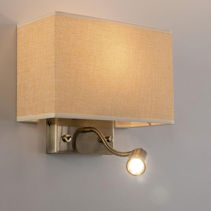 CL704303 Декарт Стар.Бронза+Песочный Св-к Настенны Бра светодиодное  CL704303