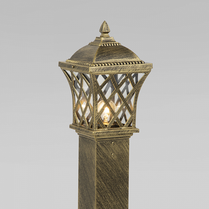 Cassiopeya F черное золото ландшафтный светильник IP44 GL 1018F Уличный светильник на столбе Elektrostandard GL 1018F