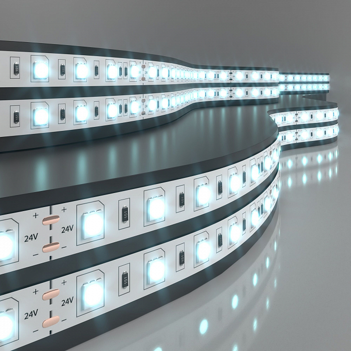 Светодиодная лента Elektrostandard Лента светодиодная 24V 14,4W 60Led 5050 IP20 холодный белый, 5м