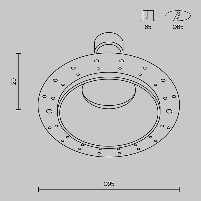 Светильник Technical DL126-GU10-TRS-MG